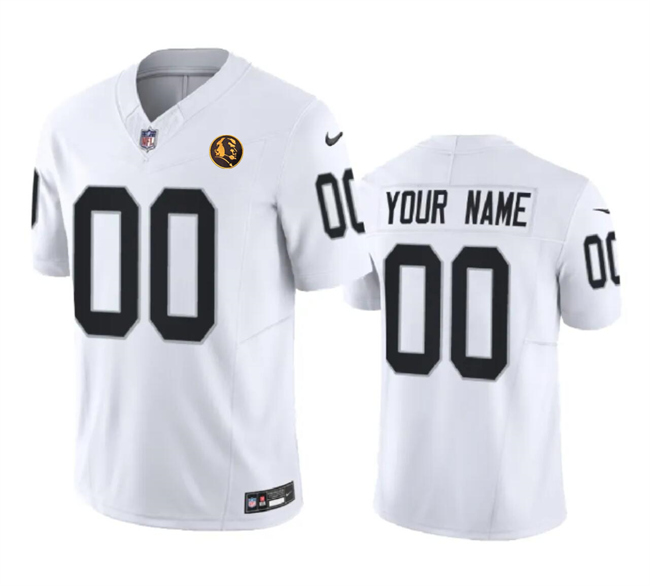 Men's Las Vegas Raiders Active Player Custom White 2023 F.U.S.E. With John Madden Patch Vapor Limited Football Stitched Jersey